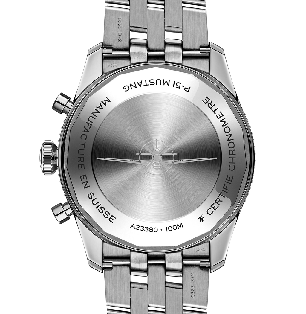 BRT Classic AVI Chronograph 42 P-51 Mustang Watch with Stainless Steel Bracelet