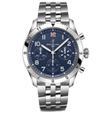 BRT Classic AVI Chronograph 42 Tribute to Vought F4U Corsair Watch with Blue Dial