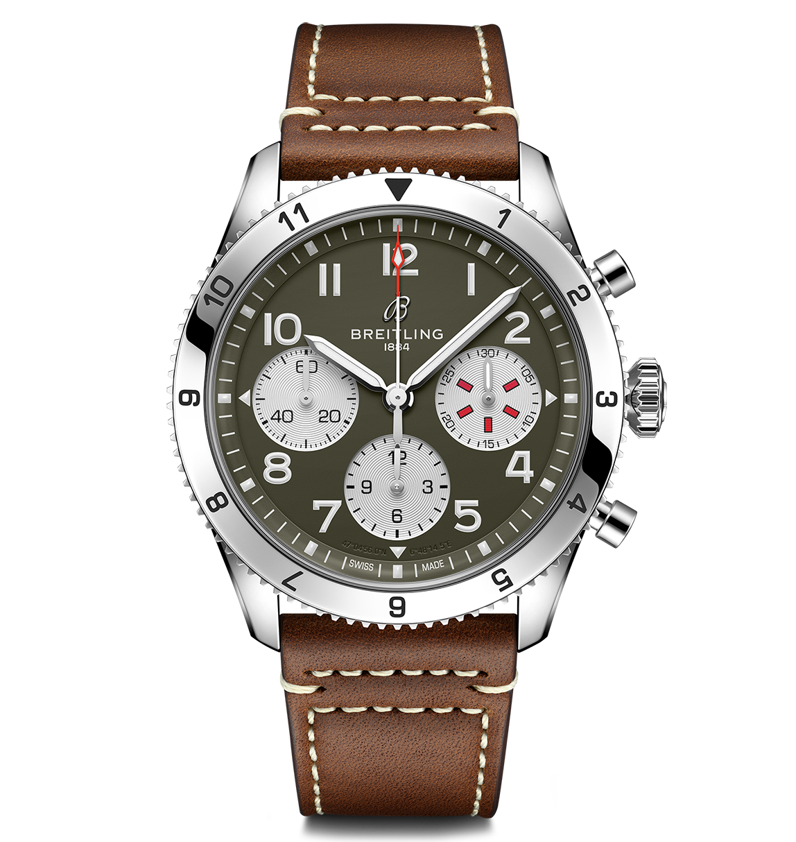 BRT Classic AVI Chronograph 42 Curtiss Warhawk Watch with Green Dial
