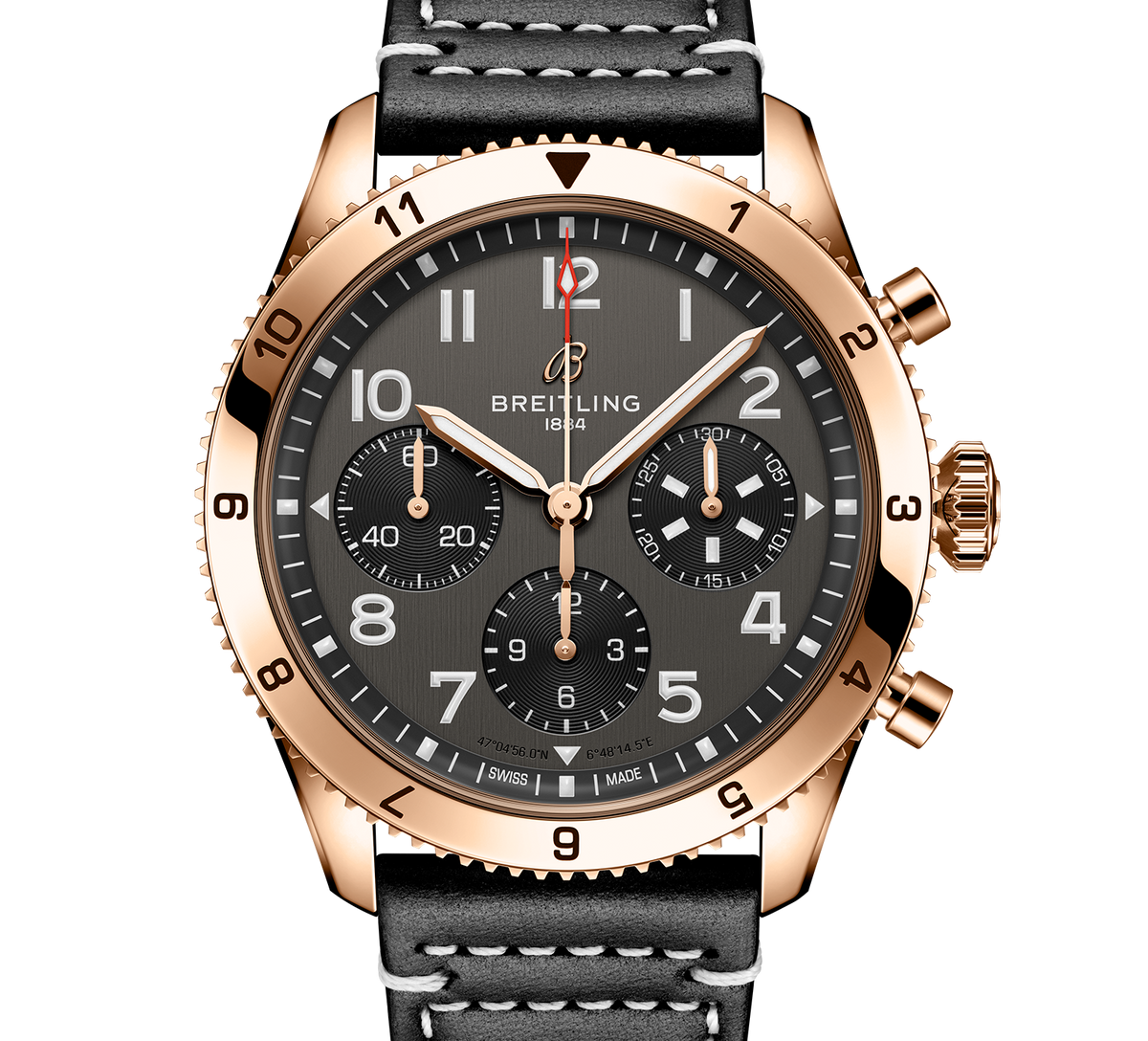 BRT Classic AVI Chronograph 42 P-51 Mustang Watch with Black Dial
