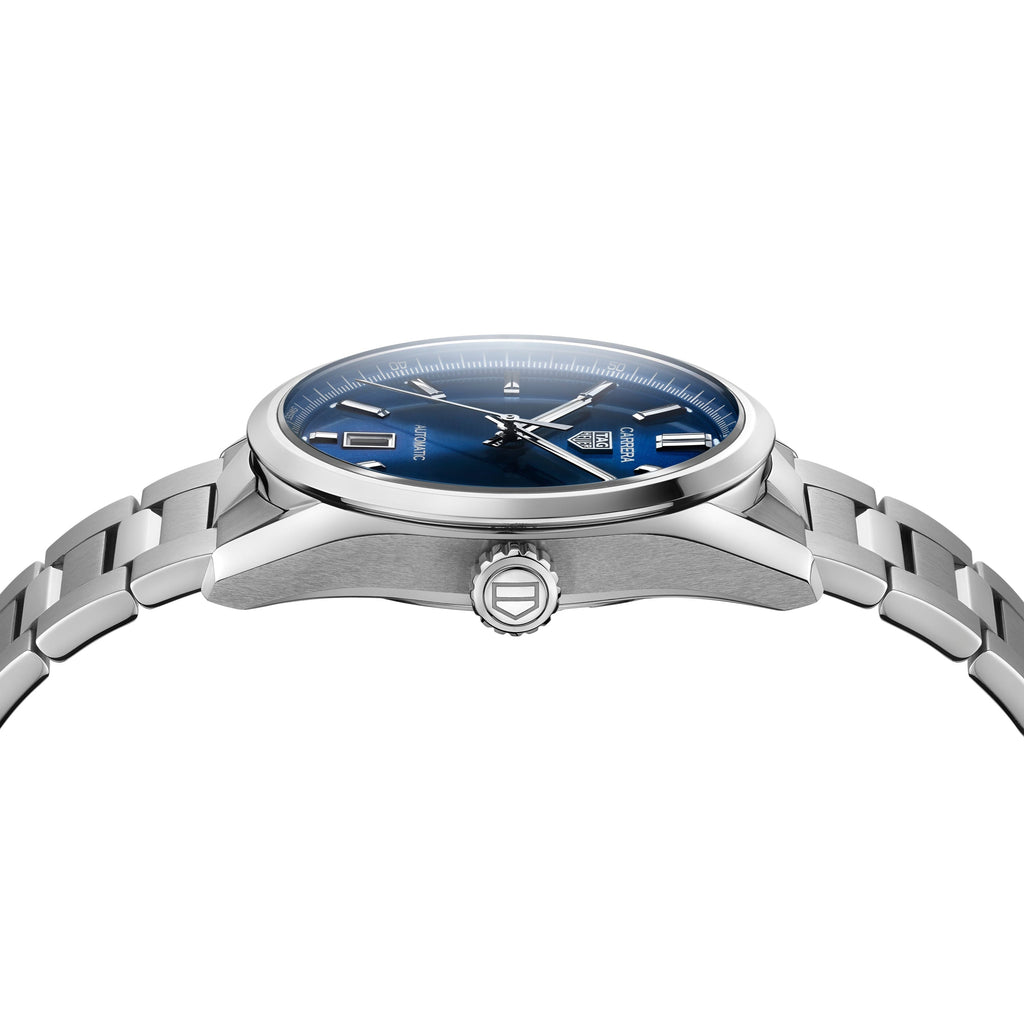 TGHR Carrera Calibre 5 Automatic Men's Watch Blue Dial & Steel Watch, 39mm