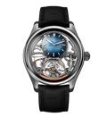H. Moser & Cie. Pioneer Cylindrical Tourbillon Skeleton, 43mm with Leather Strap