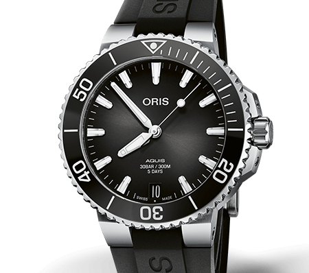 ORS Aquis Date Calibre 400 Watch with Black Dial, 41.50mm