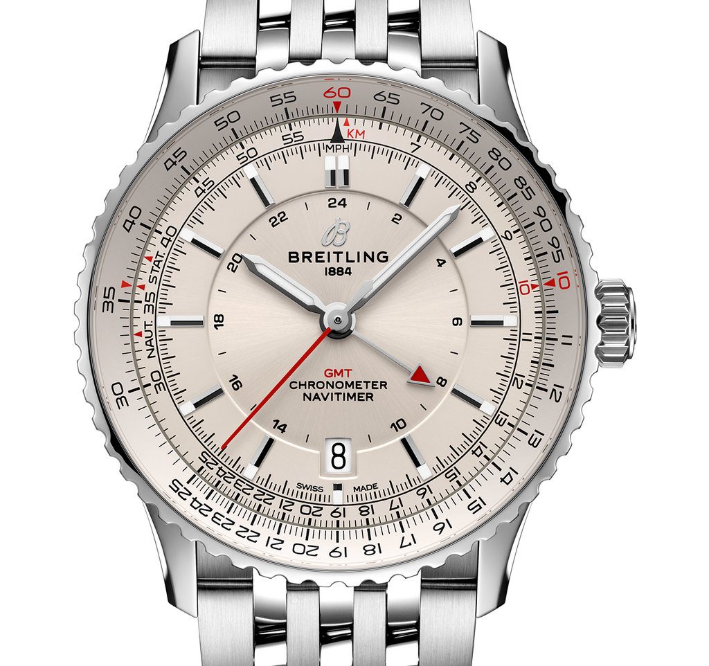 BRT Navitimer Automatic GMT 41 Watch with Ivory Dial
