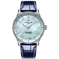 BRT Navitimer Quartz 32mm Watch with Blue Leather Strap