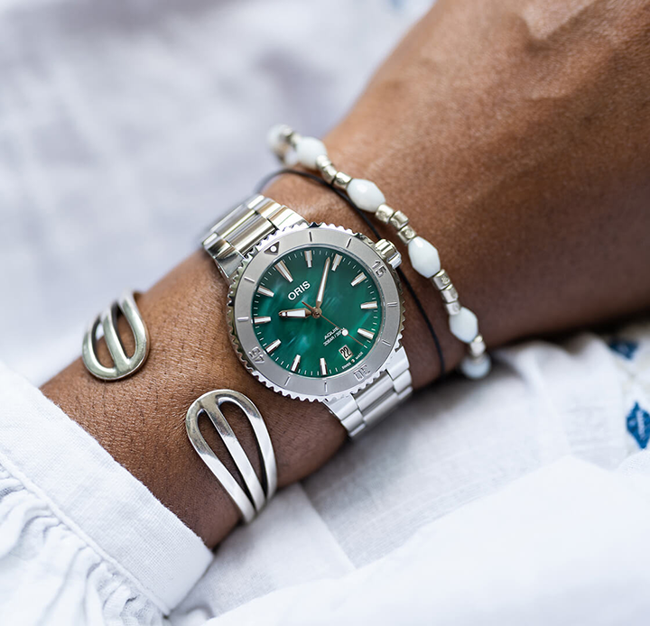 ORS X Bracenet Watch with Green Dial, 36.5mm