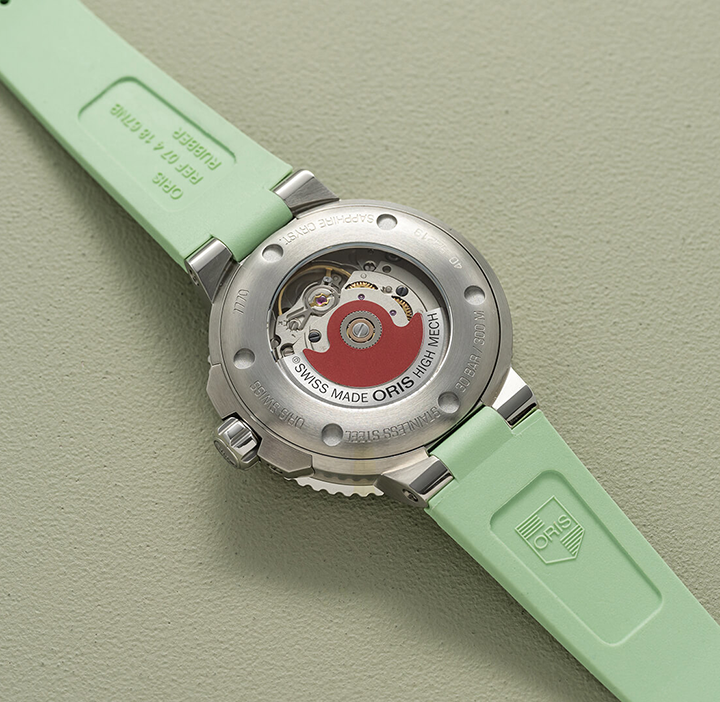 ORS Aquis Date Watch with Green Mother of Pearl Dial, 36.5mm