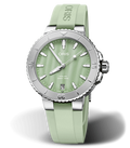 ORS Aquis Date Watch with Green Mother of Pearl Dial, 36.5mm