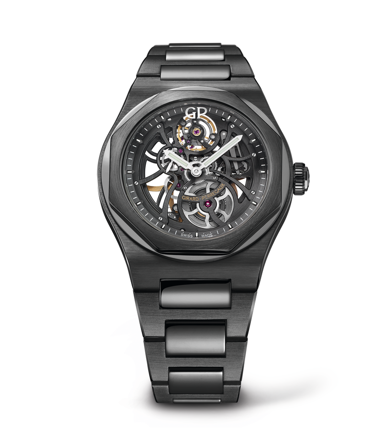 Girard-Perregaux Laureato Skeleton Ceramic 42mm Watch with Black Ceramic Bracelet