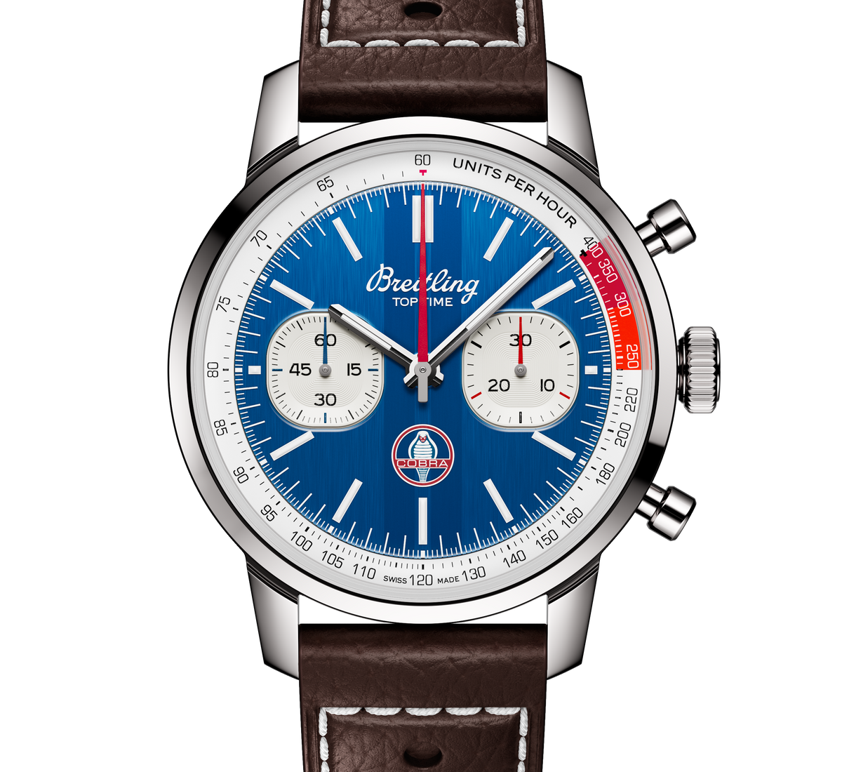 BRT Top Time B01 Shelby Cobra 41mm Watch with Blue Dial
