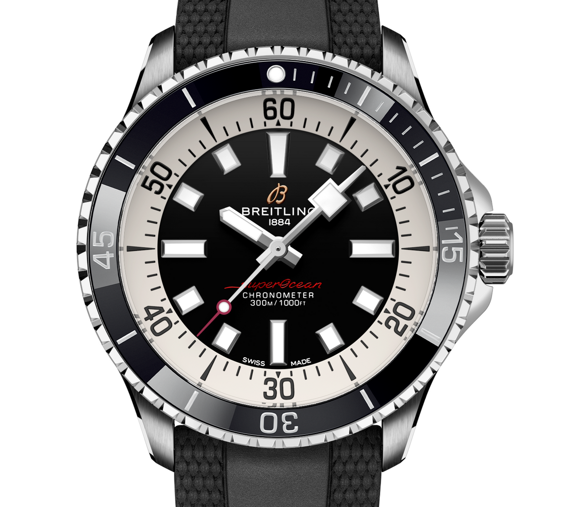BRT Superocean Black Rubber Watch, 42mm