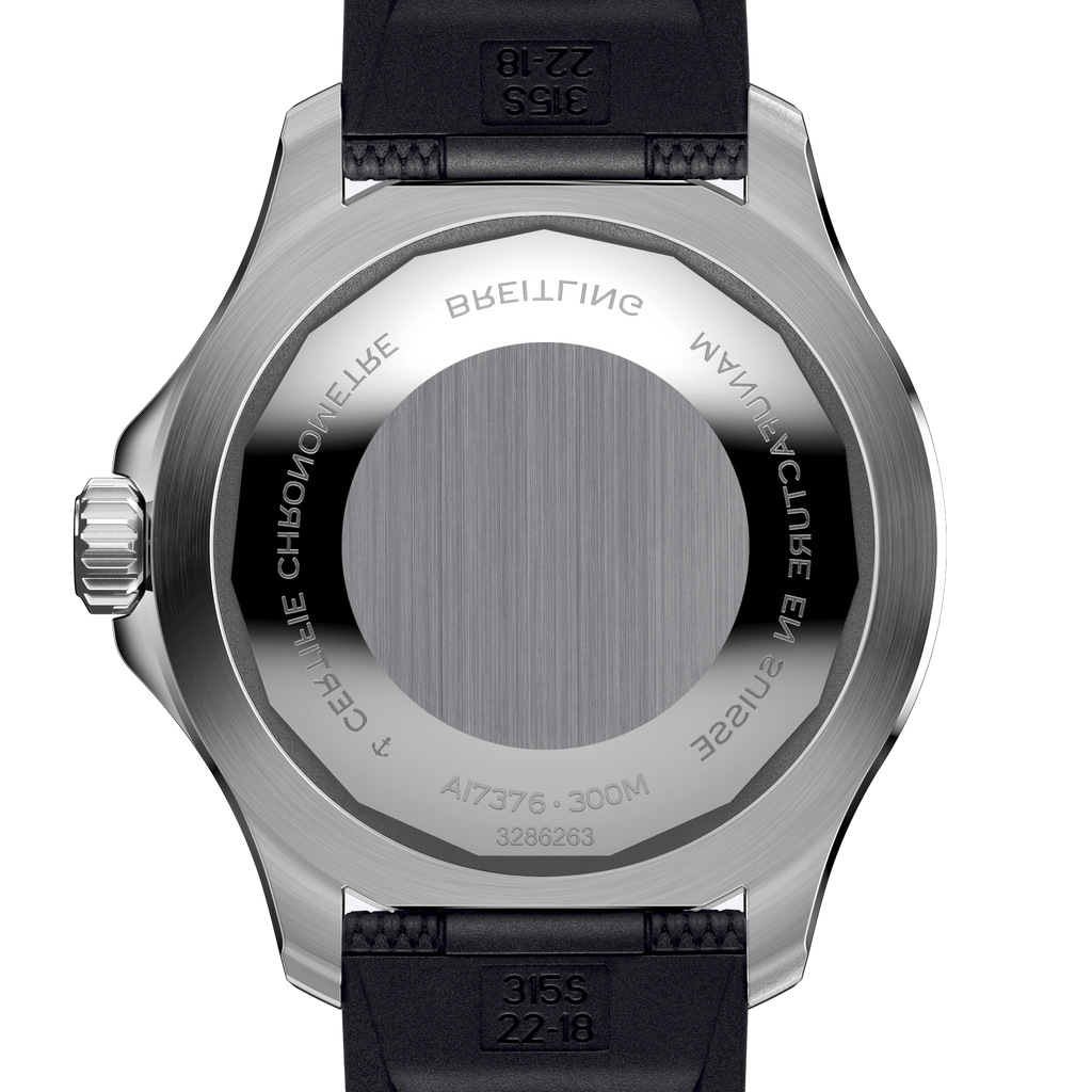 BRT Superocean Black on Rubber Watch, 44mm