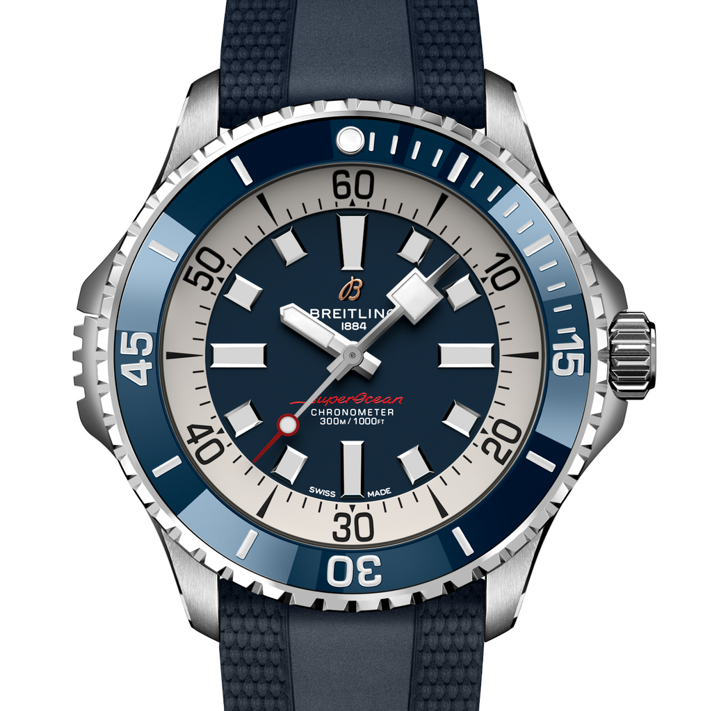BRT Superocean Blue on Rubber Watch, 46mm