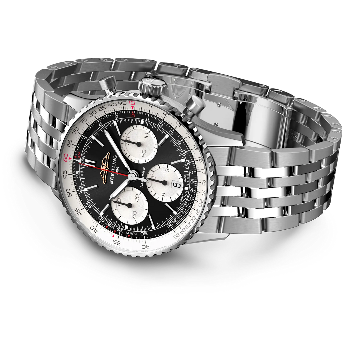 BRT Navitimer B01 Chronograph 41 Watch with Stainless Steel Bracelet