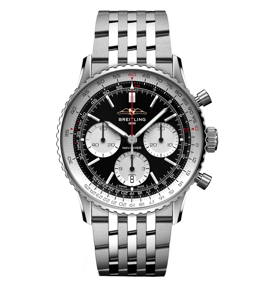 BRT Navitimer B01 Chronograph 41 Watch with Stainless Steel Bracelet