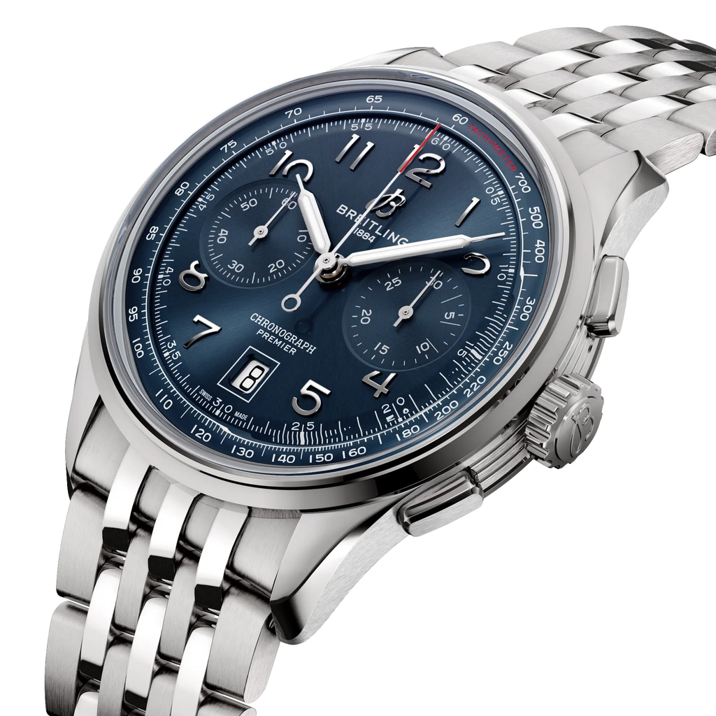 BRT Premier B01 Chronograph 42 Watch with Stainless Steel Bracelet