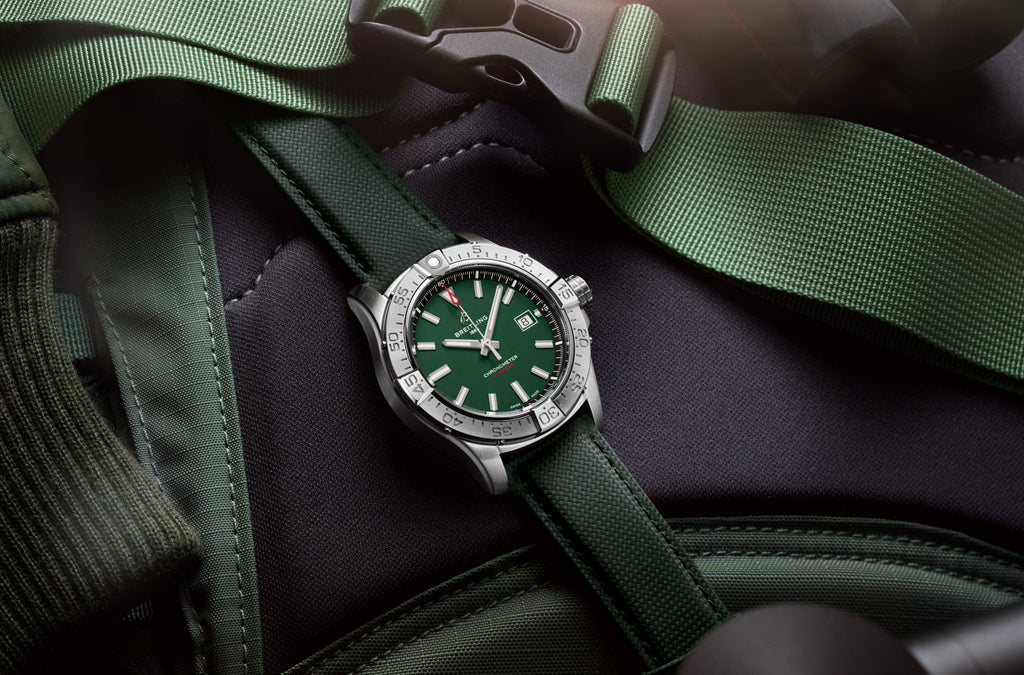 BRT Avenger Automatic 42mm Watch with Green Strap