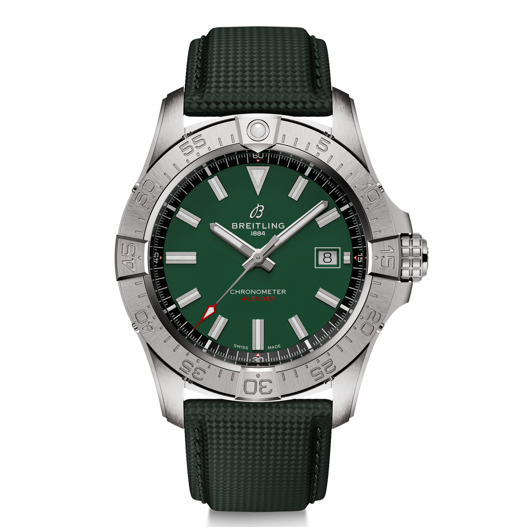 BRT Avenger Automatic 42mm Watch with Green Strap