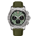 BRT Avenger B01 Chronograph 44mm Watch with Green Strap