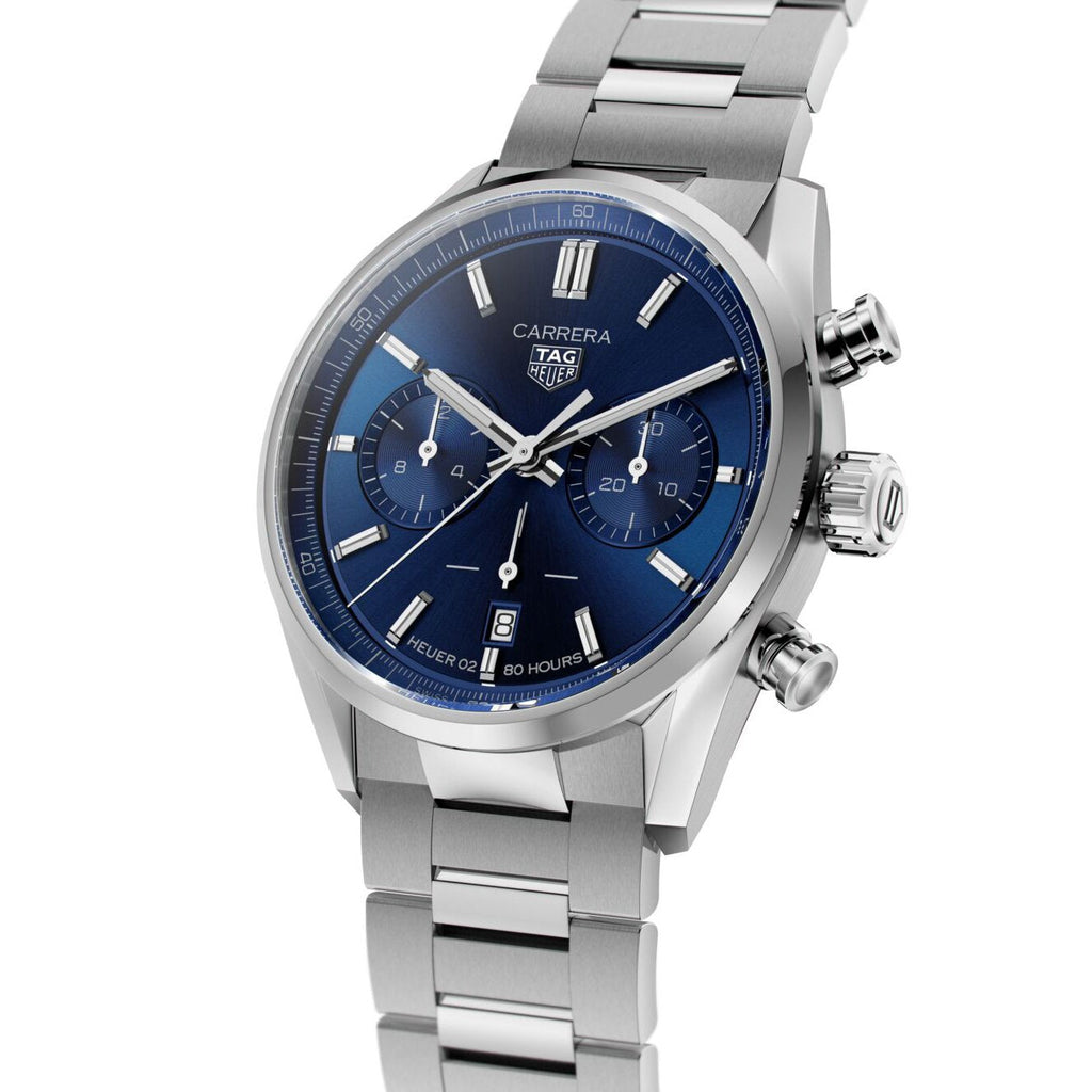 TGHR Carrera Chronograph Men's Calibre Heuer 02 Automatic Chronograph Blue Dial Watch