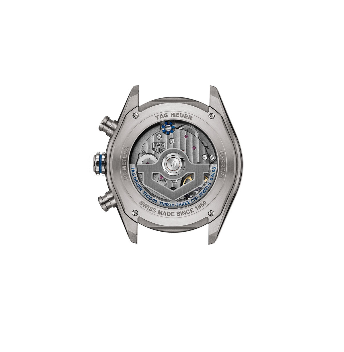 TGHR Carrera Chronograph Extreme Sport Watch with Blue Rubber Strap