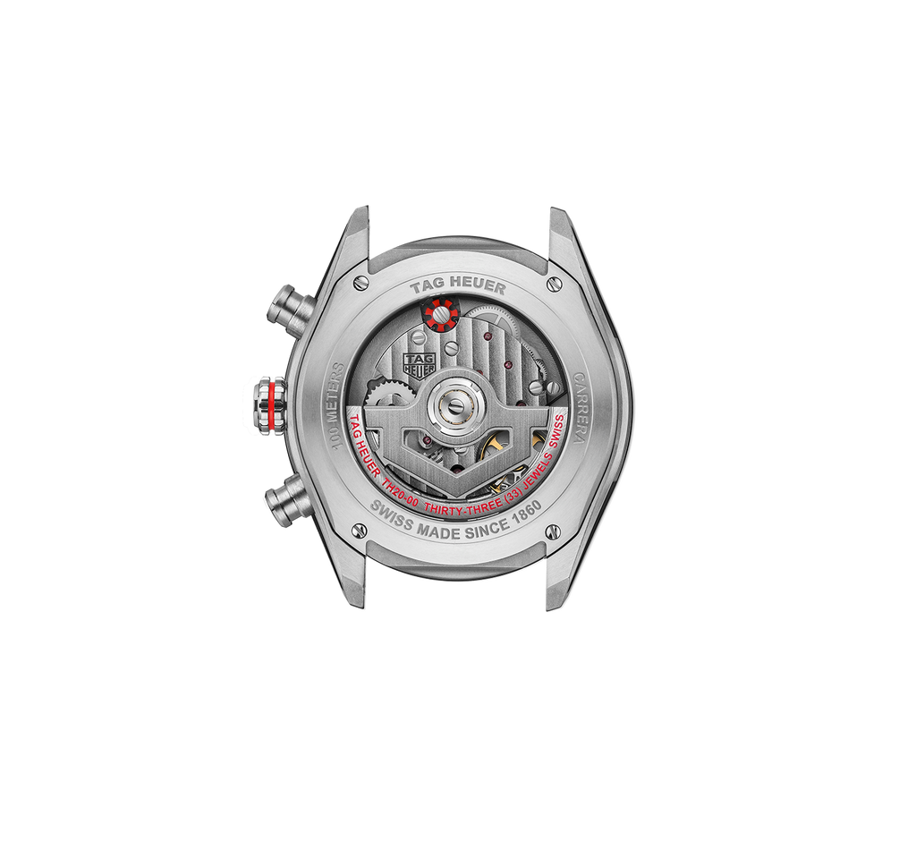 TGHR Carrera Chronograph Extreme Sport Watch with Orange Rubber Strap
