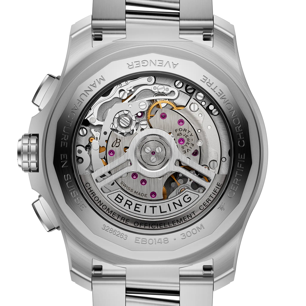 BRT Super Avenger B01 Chronograph 46 Watch with Titanium Bracelet