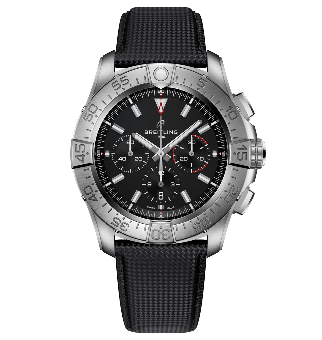 BRT Super Avenger B01 Chronograph 46 Watch with Black Dial
