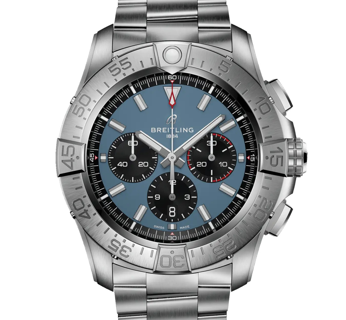 BRT Super Avenger B01 Chronograph 46 Watch with Blue Dial