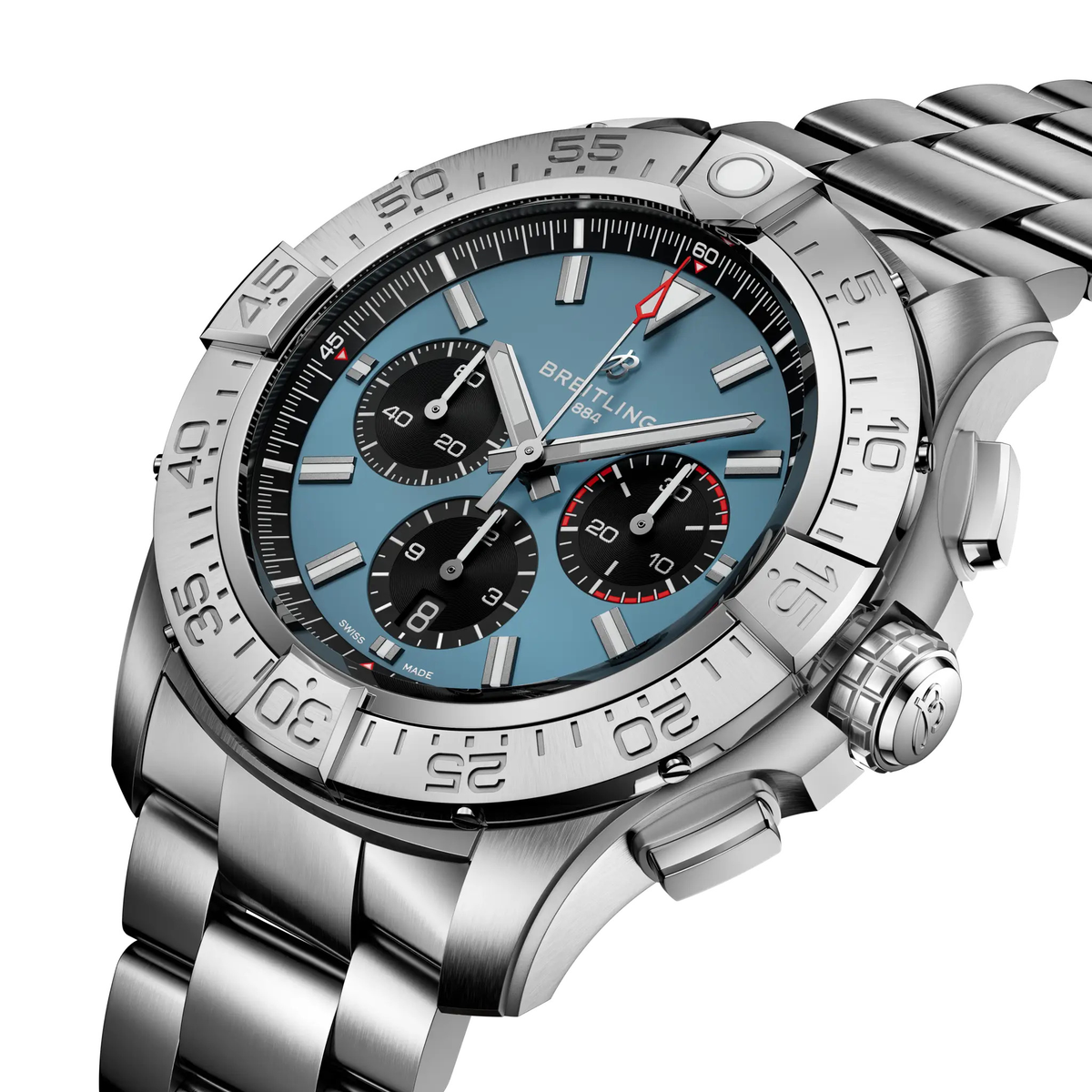 BRT Super Avenger B01 Chronograph 46 Watch with Blue Dial
