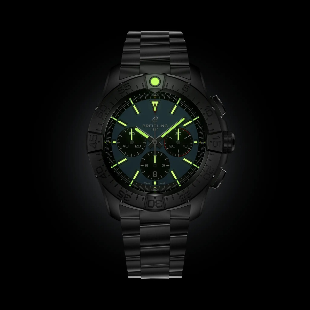 BRT Super Avenger B01 Chronograph 46 Watch with Blue Dial