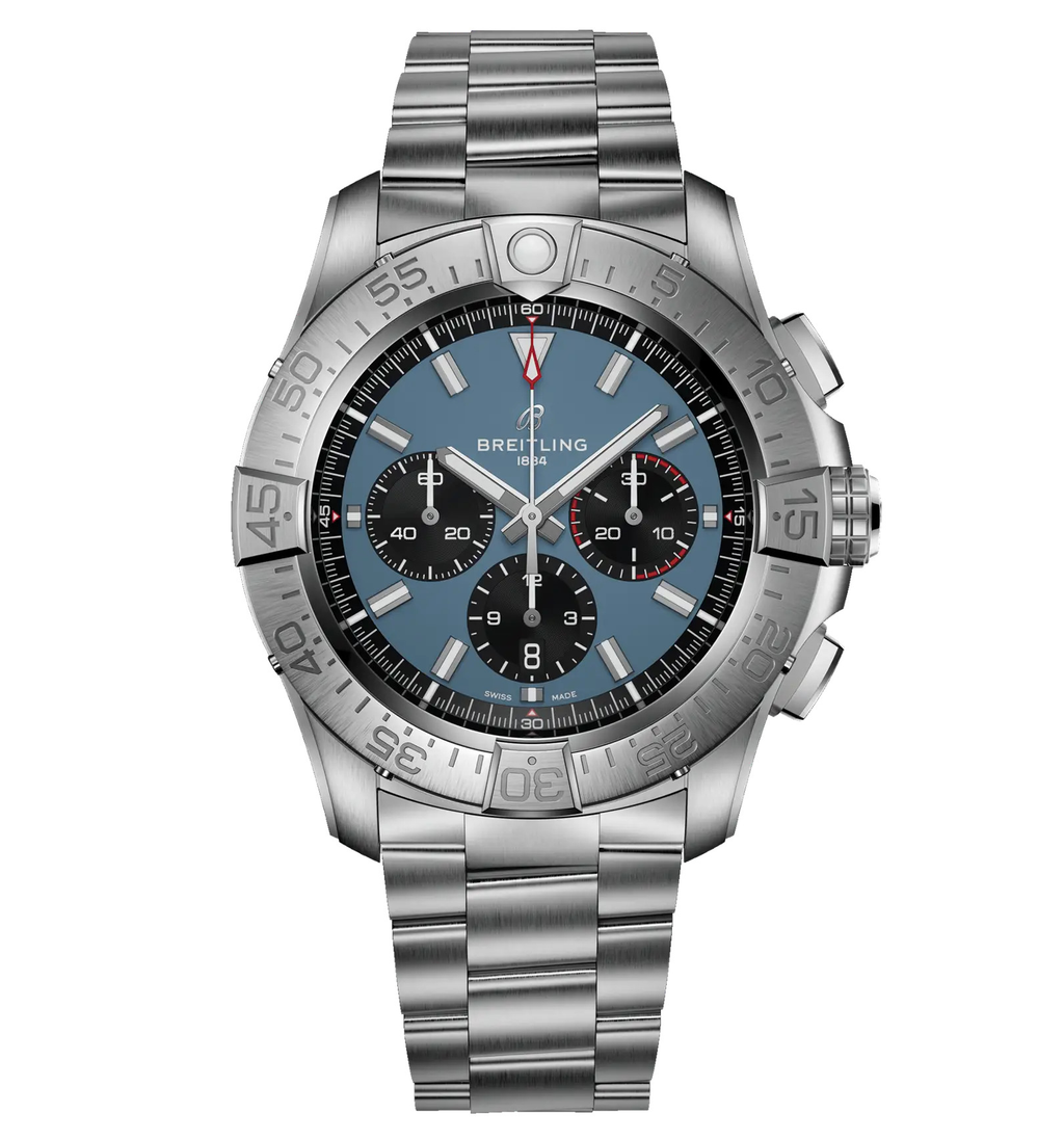 BRT Super Avenger B01 Chronograph 46 Watch with Blue Dial
