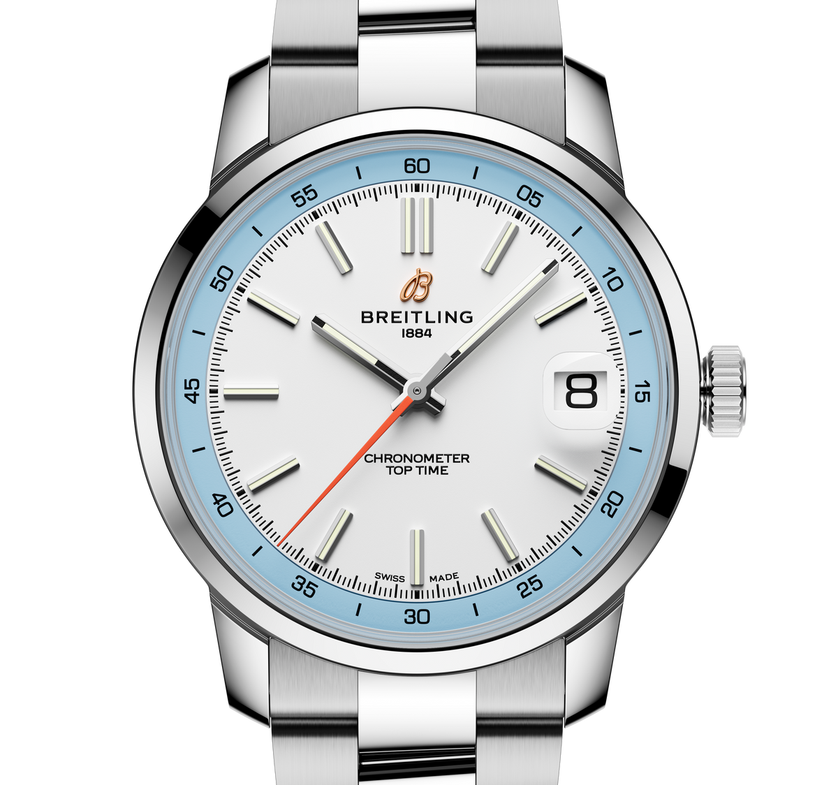 BRT Top Time B31 38mm Watch with Stainless Steel Bracelet