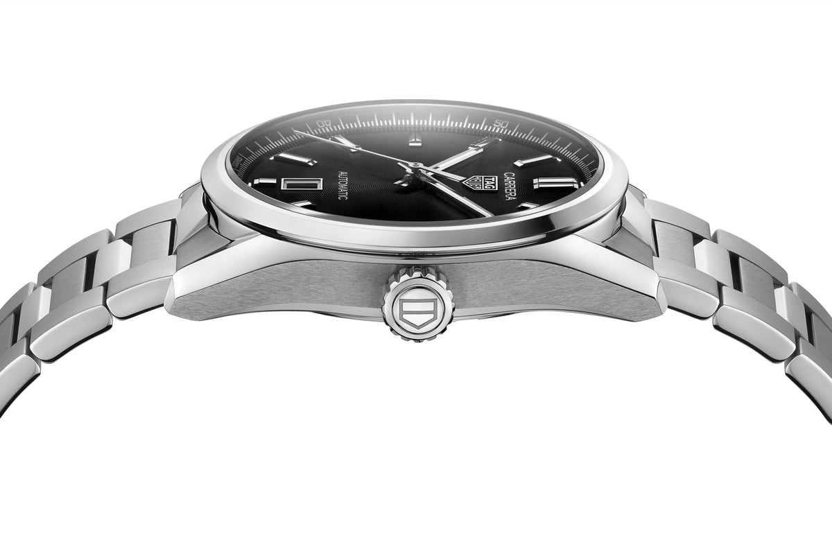 TGHR Carrera Calibre 5 Automatic Men's Black Dial Watch, 39mm