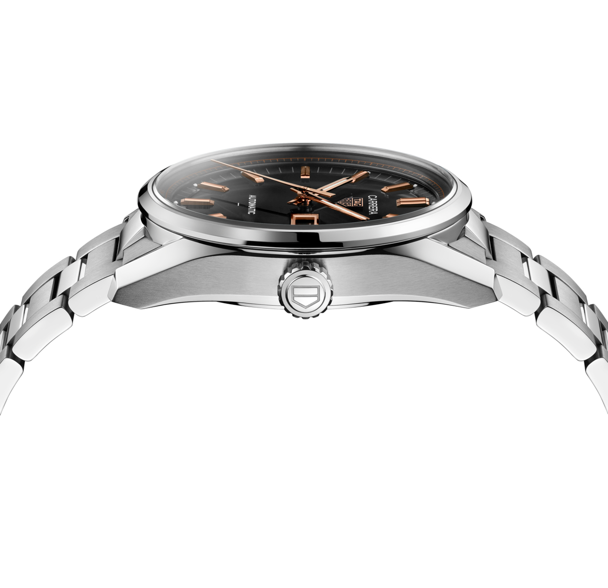 TGHR Carrera Day-Date Watch with Stainless Steel Bracelet