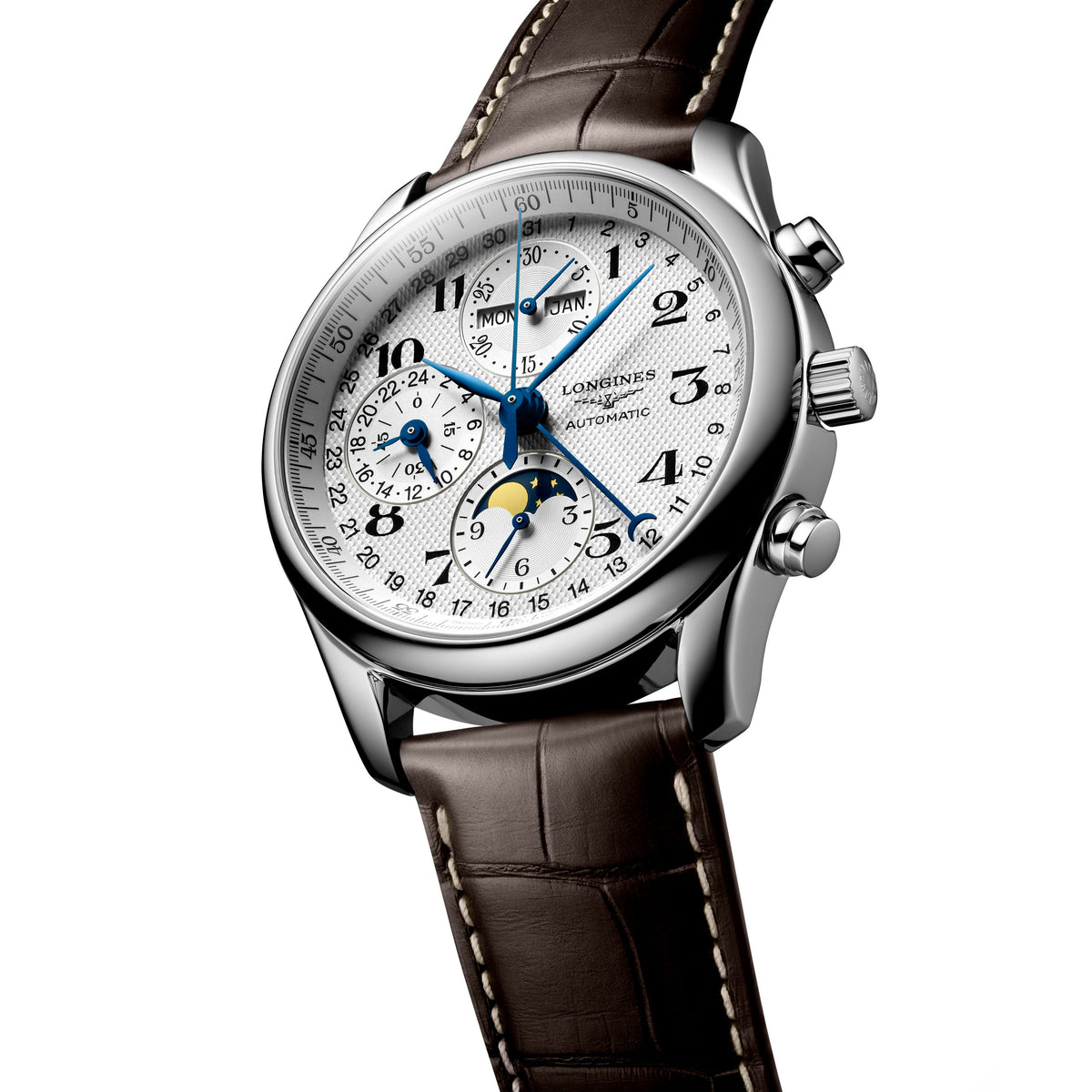 LNGS Master Collection 40mm Moon Phase Chronograph Gent's Watch