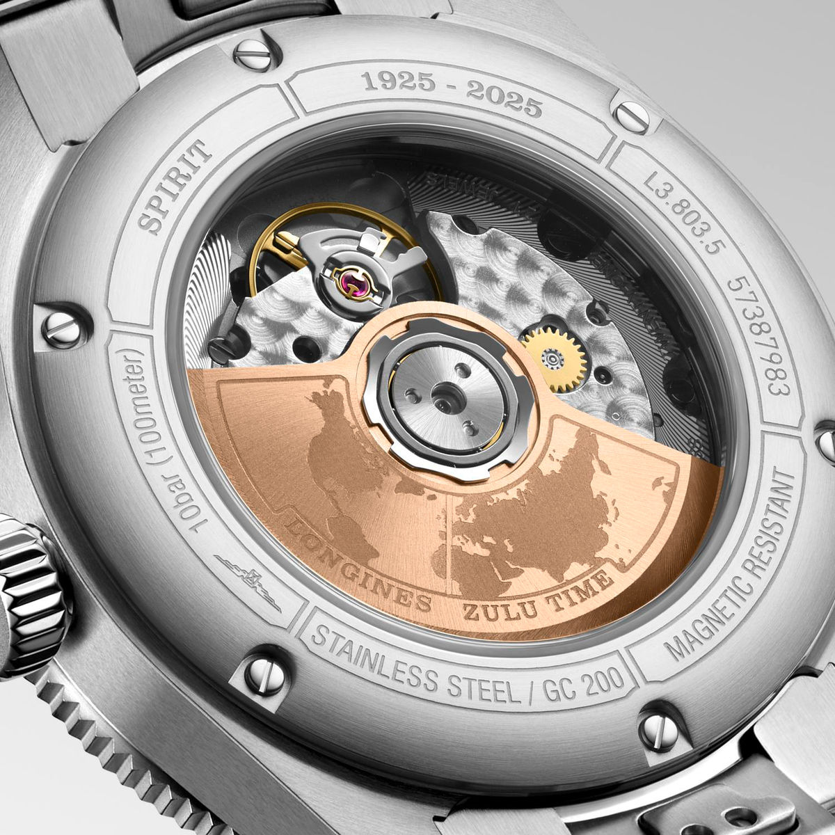 LNGS Spirit Zulu Time 1925, 39mm Watch with Black Dial