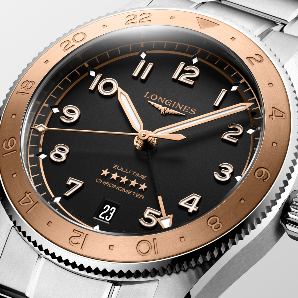 LNGS Spirit Zulu Time 1925, 39mm Watch with Black Dial