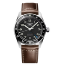 LNGS Spirit Zulu Time 39mm Watch with Leather Strap