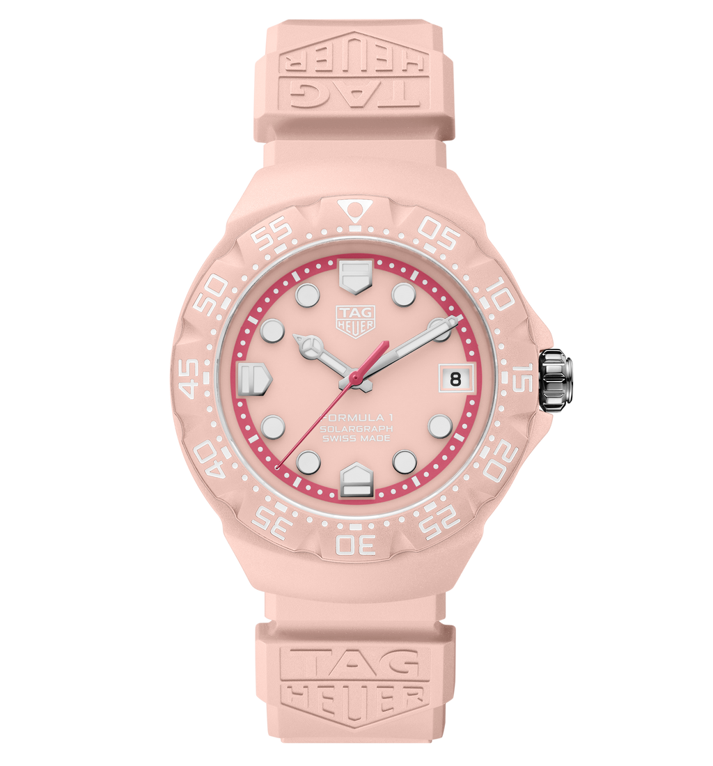 TGHR Formula 1 Solargraph Watch with Light Pink Dial, Limited Edition
