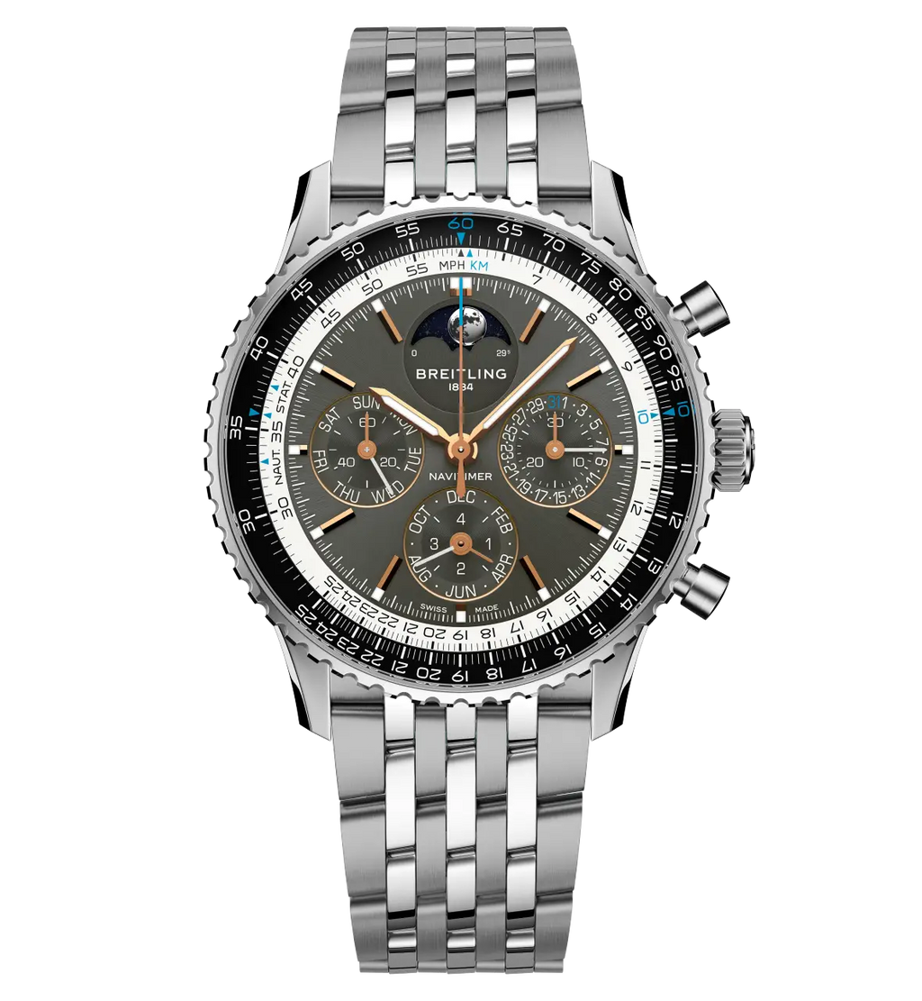 BRT Navitimer B19 Chronograph 43 Perpetual Calendar Watch with Anthracite Dial