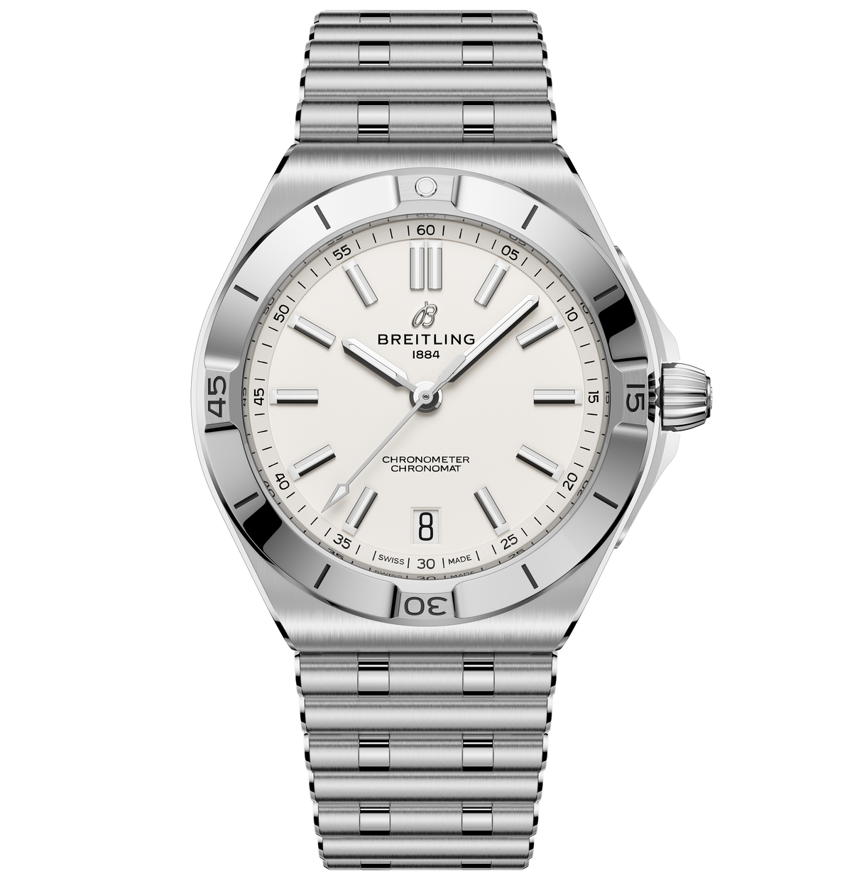 BRT Chronomat B31 Automatic 40 Watch with White Dial