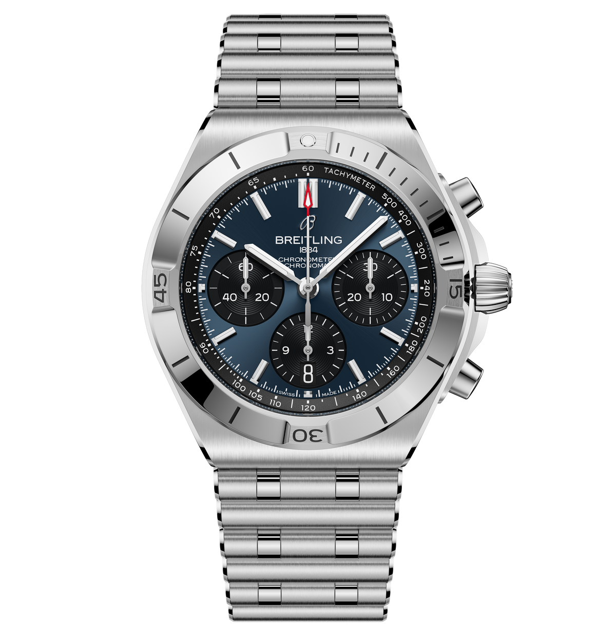BRT Chronomat B01 Chronograph 42 Watch with Blue Panda Dial