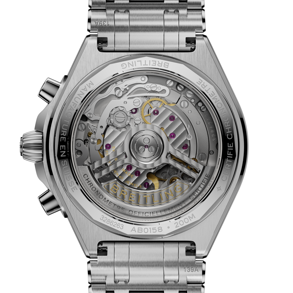 BRT Chronomat B01 Chronograph 42 Watch with Blue Panda Dial