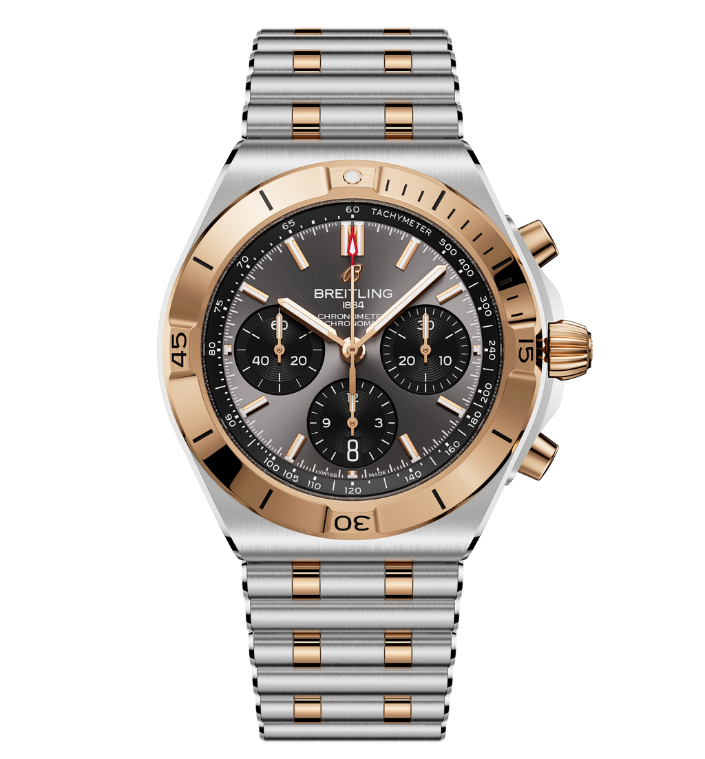 BRT Chronomat B01 Chronograph 42 Watch with Mixed Metals Bracelet