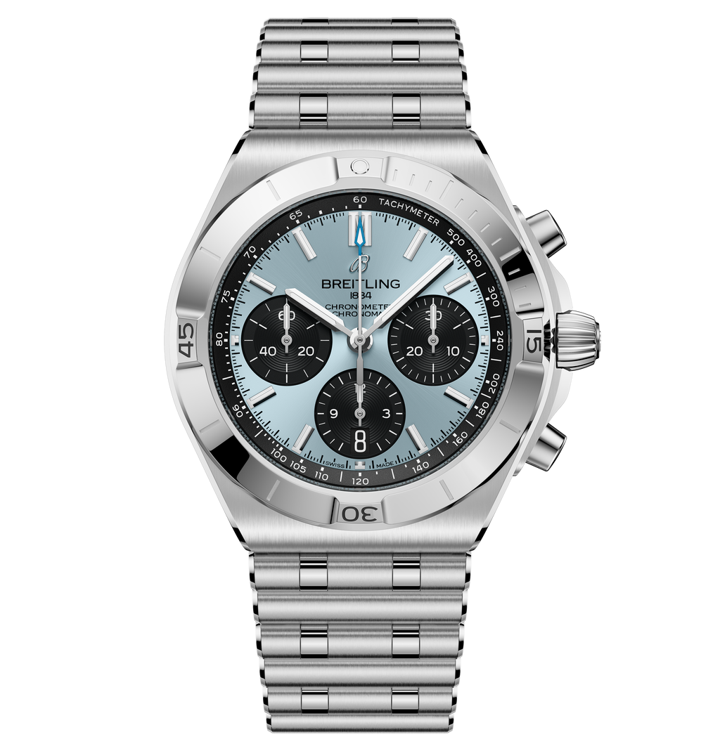 BRT Chronomat B01 Chronograph 42 Watch with Ice Blue Panda Dial