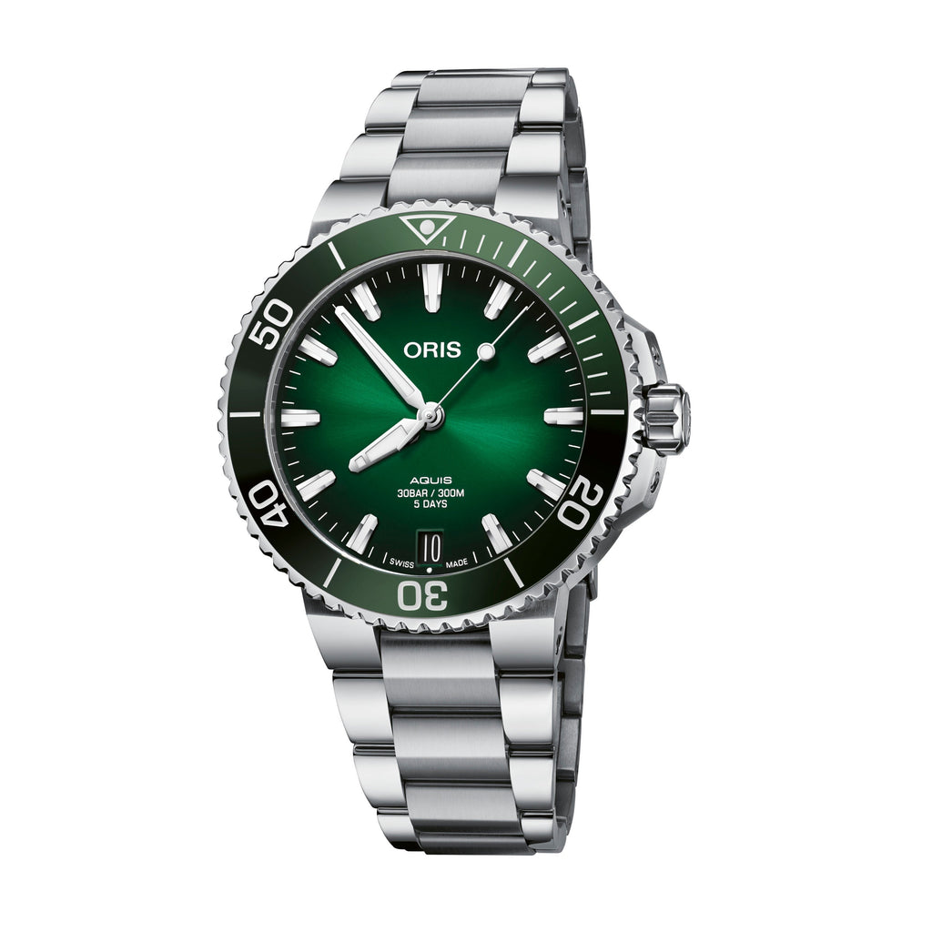 ORS Aquis Date Calibre 400 with Green Dial and Bracelet