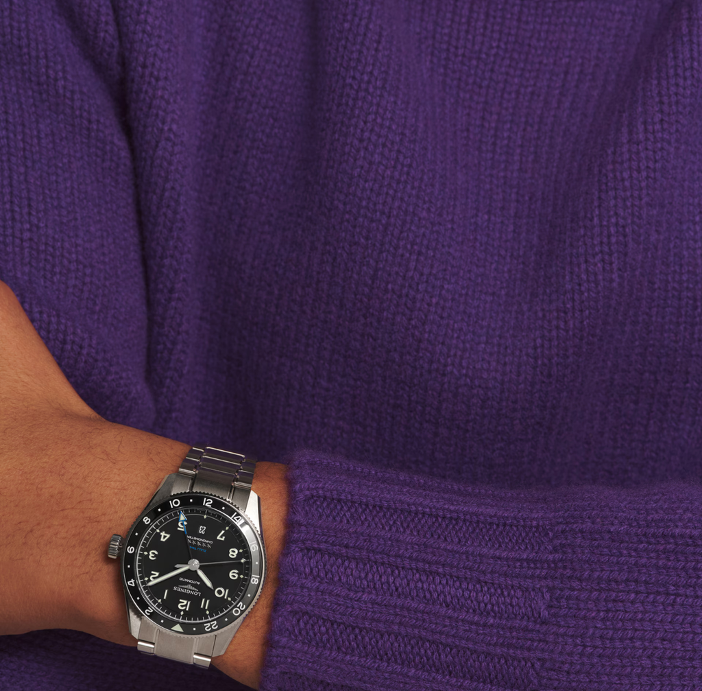 LNGS Spirit Zulu Time 42mm Watch with Black Dial