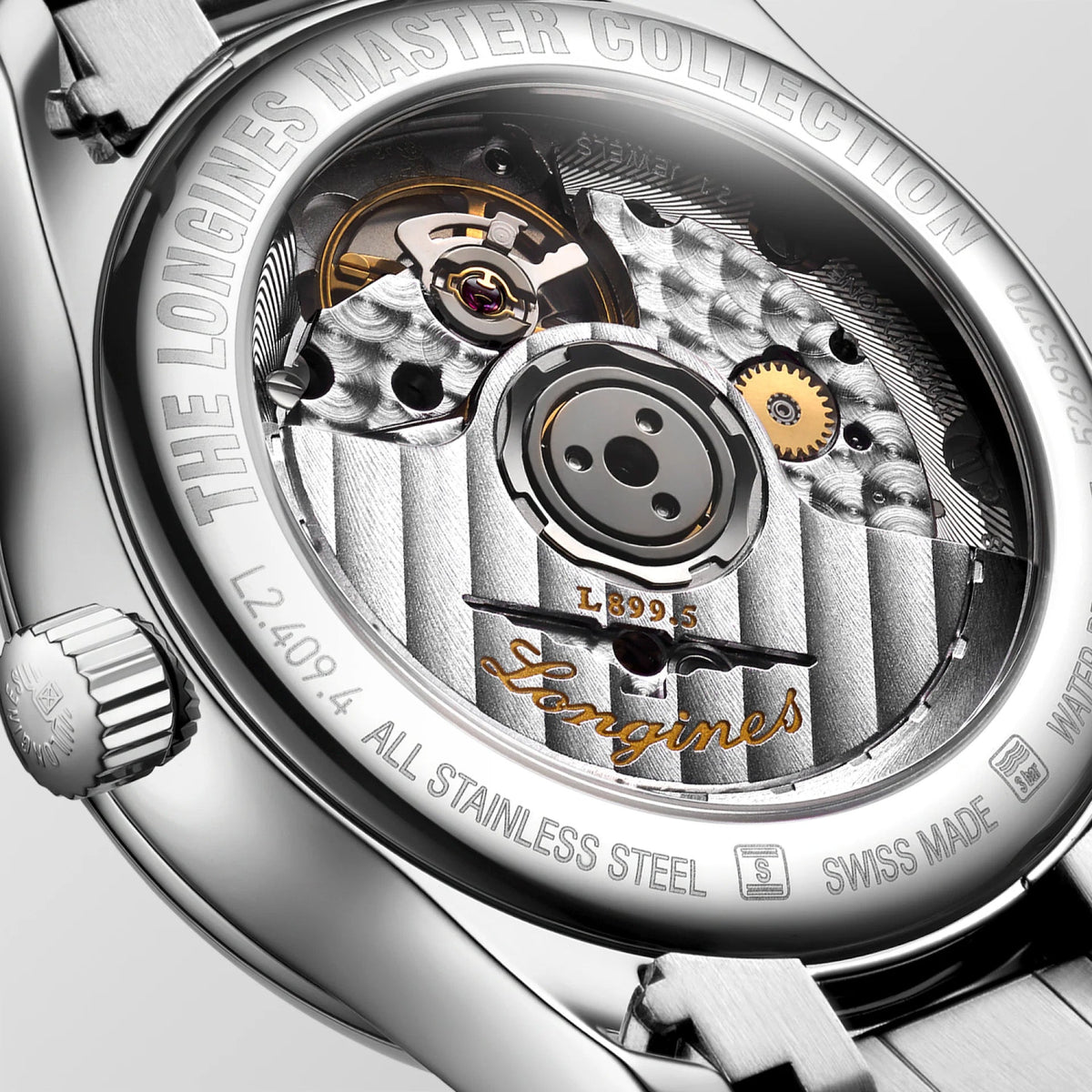 LNGS Master Moonphase 34mm Watch with Mother-of-Pearl Dial