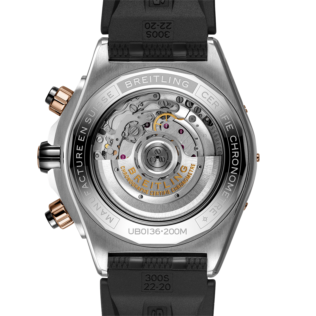 BRT Super Chronomat B01 44 Watch with Rubber Strap